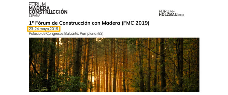 FORUM MADERA Y CONSTRUCCIÓN PAMPLONA, ¡ÚLTIMO DÍA DE INSCRIPCIÓN!